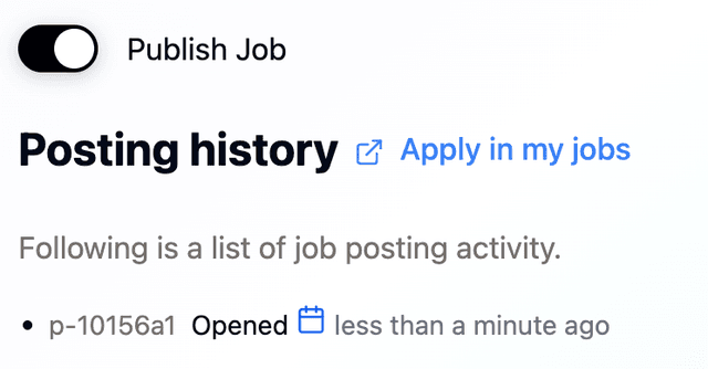 Publish job